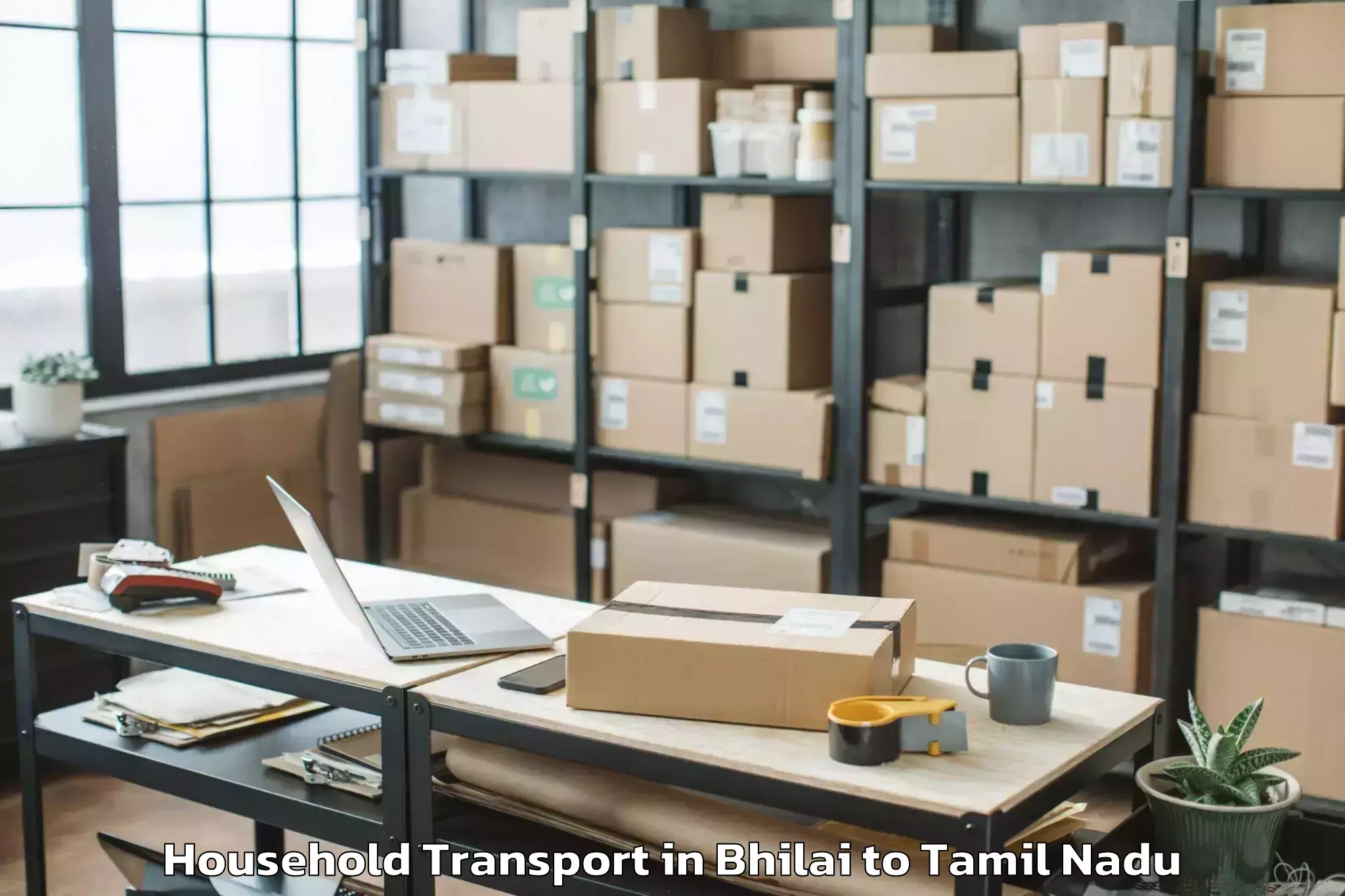 Efficient Bhilai to Tuticorin Airport Tcr Household Transport